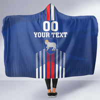 Custom Faroe Islands Football Hooded Blanket Go Champion Blue Version