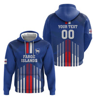 Custom Faroe Islands Football Hoodie Go Champion Blue Version