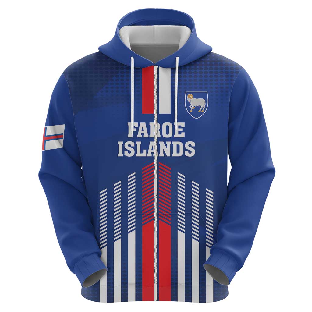 Custom Faroe Islands Football Hoodie Go Champion Blue Version