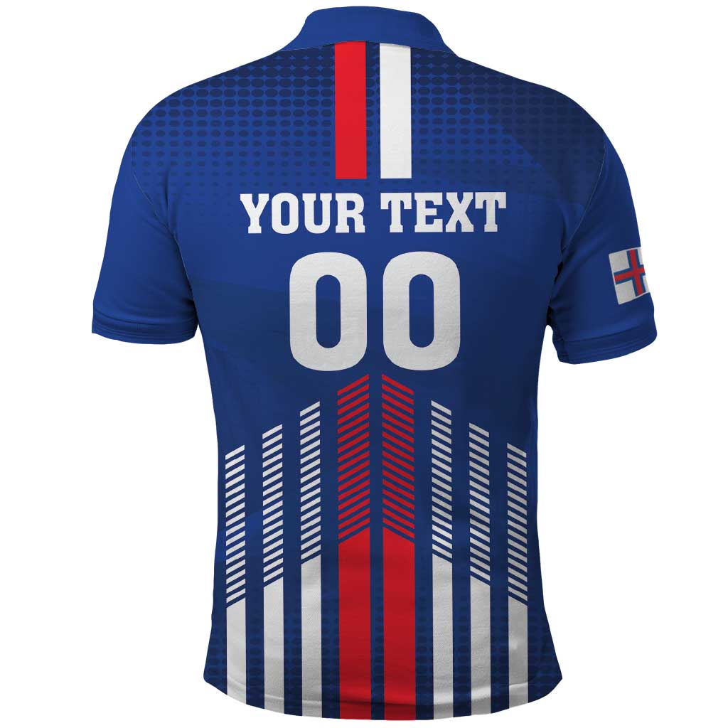 Custom Faroe Islands Football Polo Shirt Go Champion Blue Version