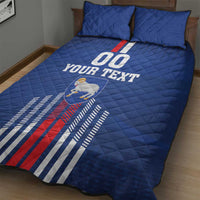 Custom Faroe Islands Football Quilt Bed Set Go Champion Blue Version