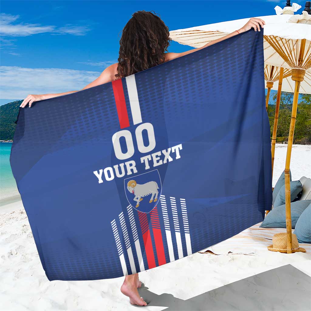 Custom Faroe Islands Football Sarong Go Champion Blue Version