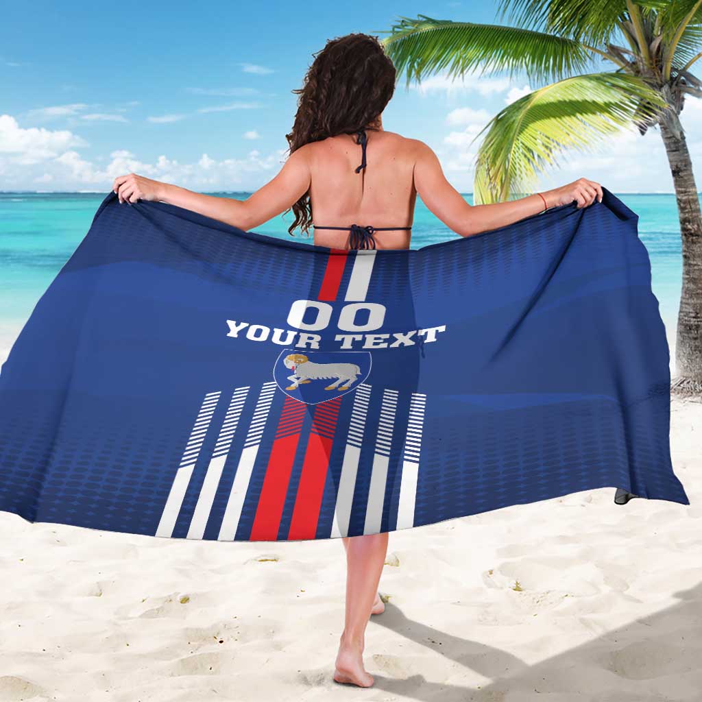 Custom Faroe Islands Football Sarong Go Champion Blue Version