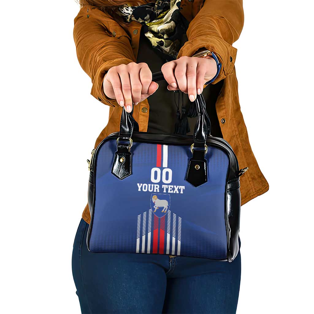 Custom Faroe Islands Football Shoulder Handbag Go Champion Blue Version