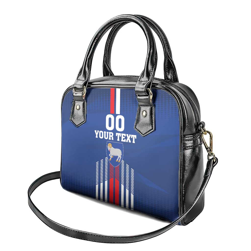 Custom Faroe Islands Football Shoulder Handbag Go Champion Blue Version