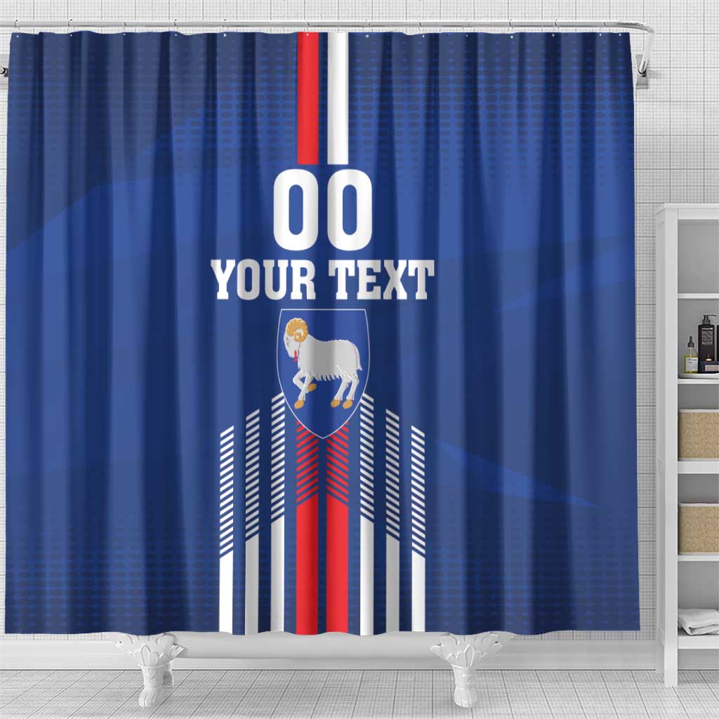 Custom Faroe Islands Football Shower Curtain Go Champion Blue Version
