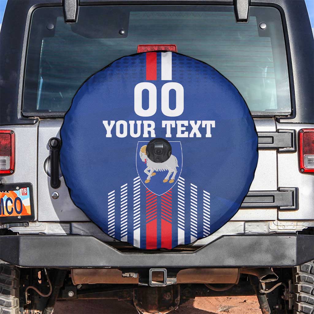 Custom Faroe Islands Football Spare Tire Cover Go Champion Blue Version
