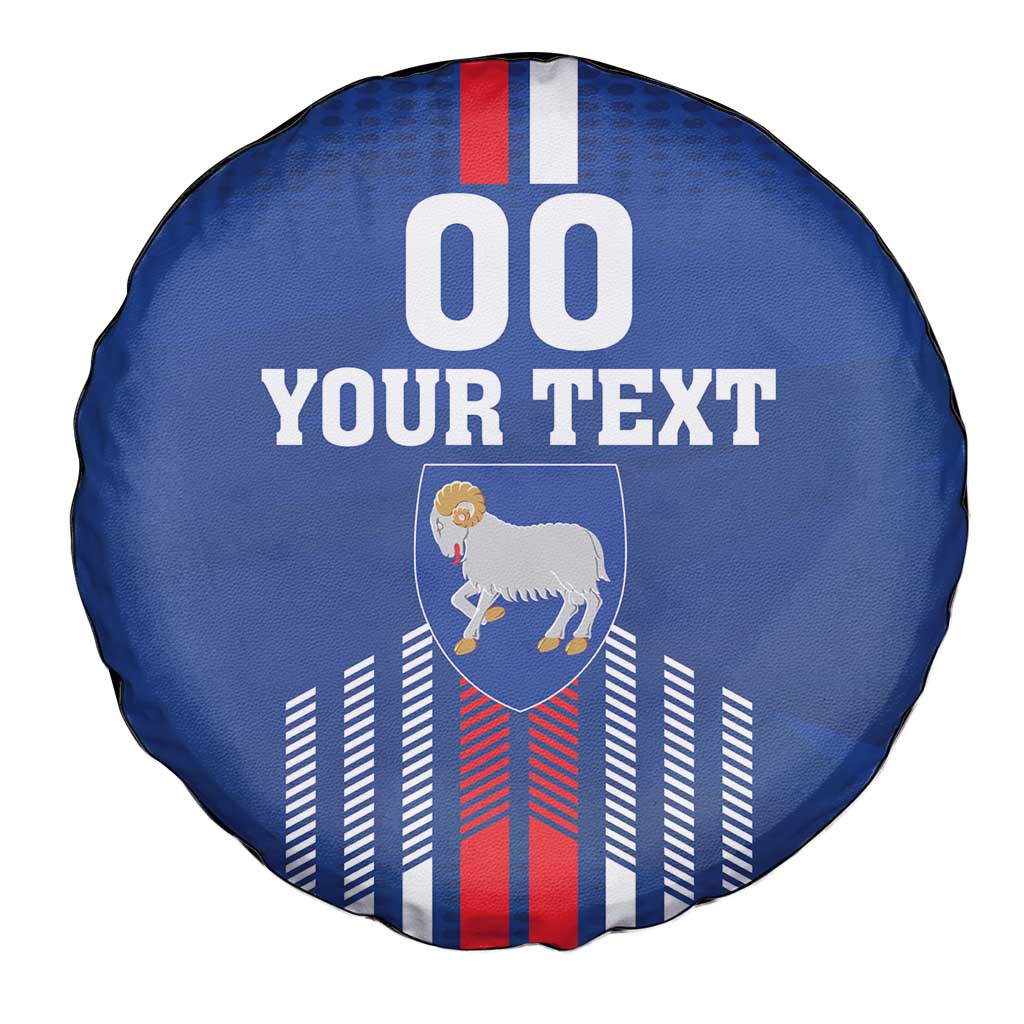Custom Faroe Islands Football Spare Tire Cover Go Champion Blue Version