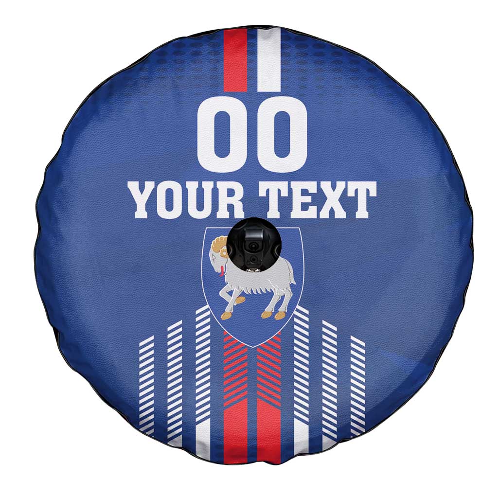 Custom Faroe Islands Football Spare Tire Cover Go Champion Blue Version