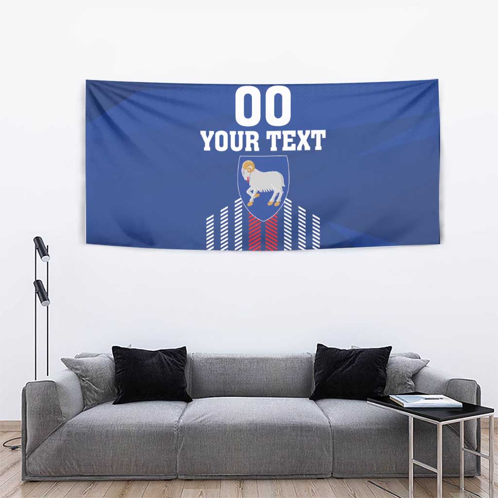Custom Faroe Islands Football Tapestry Go Champion Blue Version