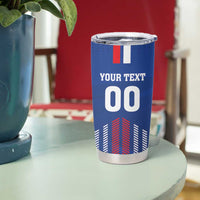 Custom Faroe Islands Football Tumbler Cup Go Champion Blue Version