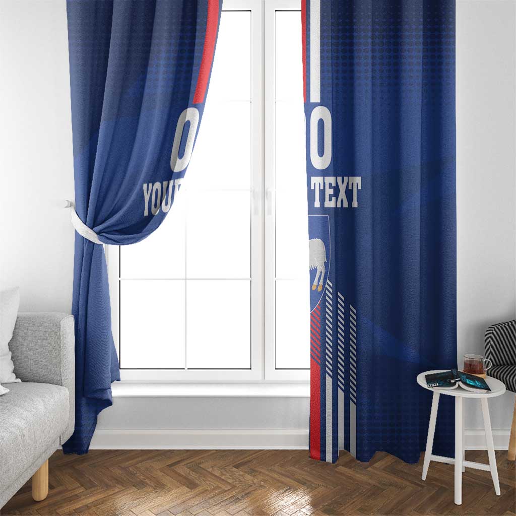 Custom Faroe Islands Football Window Curtain Go Champion Blue Version