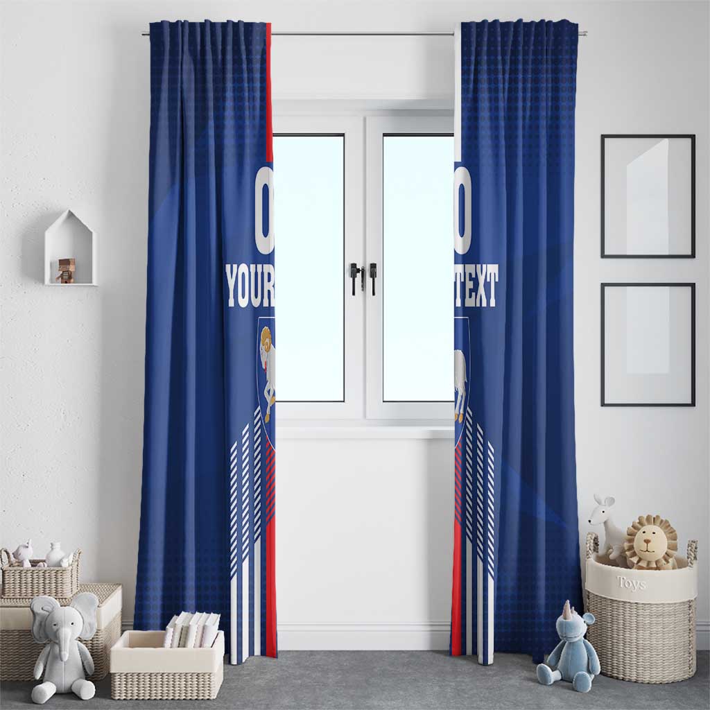 Custom Faroe Islands Football Window Curtain Go Champion Blue Version