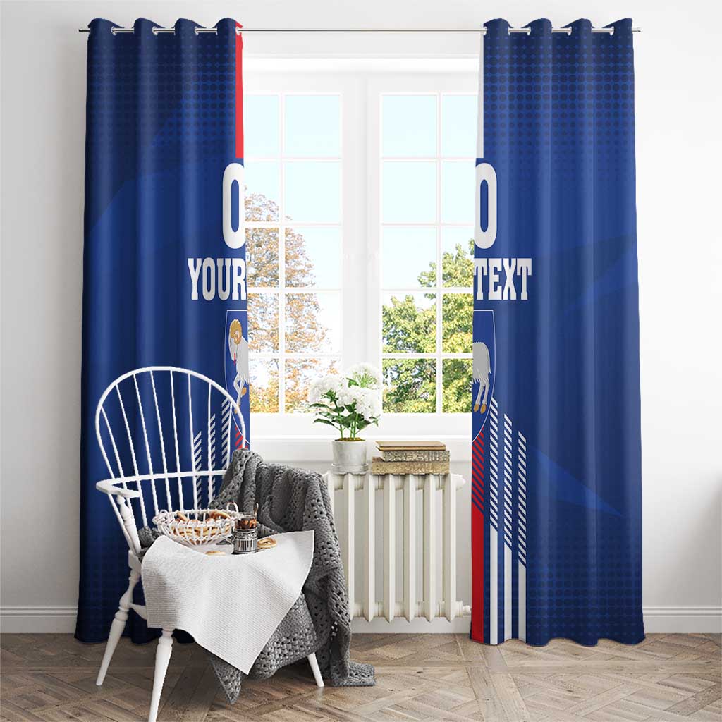 Custom Faroe Islands Football Window Curtain Go Champion Blue Version