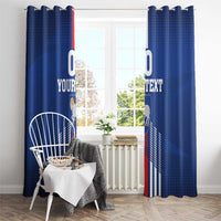 Custom Faroe Islands Football Window Curtain Go Champion Blue Version
