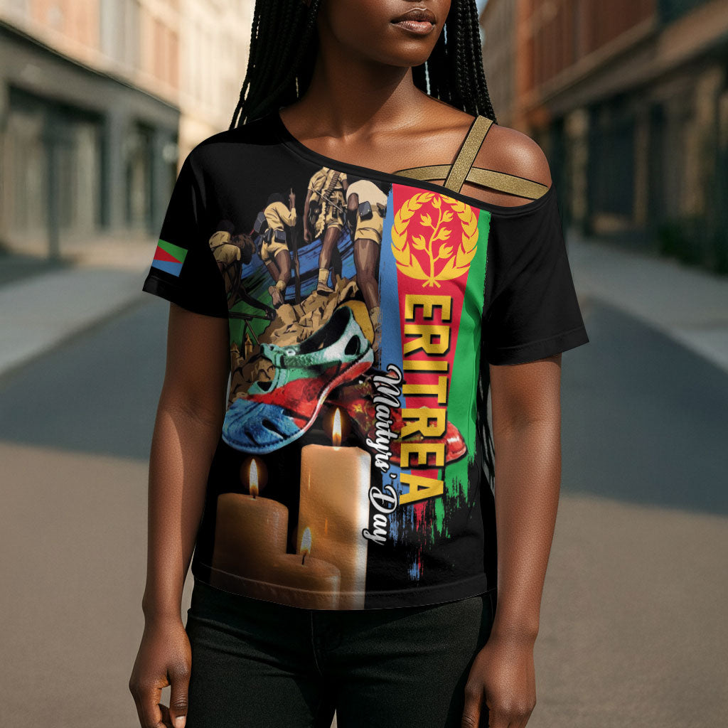 Personalized Eritrea Martyrs Day Cross Shoulder Shirt Honoring the Fallen