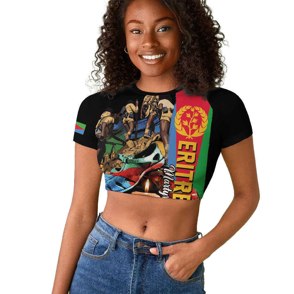 Personalized Eritrea Martyrs Day Raglan Cropped T shirt Honoring the Fallen