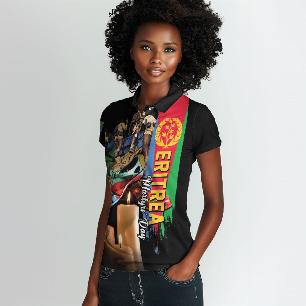 Personalized Eritrea Martyrs Day Women Polo Shirt Honoring the Fallen
