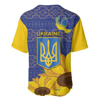 Ukraine Peace Dove Baseball Jersey Ukraine Sunflower With Folk Patterns - Wonder Print Shop