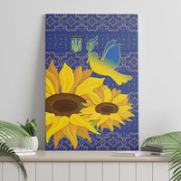 Ukraine Peace Dove Canvas Wall Art Ukraine Sunflower With Folk Patterns - Wonder Print Shop