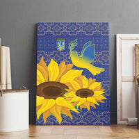 Ukraine Peace Dove Canvas Wall Art Ukraine Sunflower With Folk Patterns - Wonder Print Shop