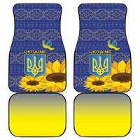 Ukraine Peace Dove Car Mats Ukraine Sunflower With Folk Patterns - Wonder Print Shop