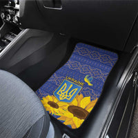 Ukraine Peace Dove Car Mats Ukraine Sunflower With Folk Patterns - Wonder Print Shop