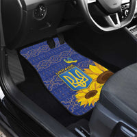 Ukraine Peace Dove Car Mats Ukraine Sunflower With Folk Patterns - Wonder Print Shop