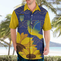 Ukraine Peace Dove Hawaiian Shirt Ukraine Sunflower With Folk Patterns - Wonder Print Shop