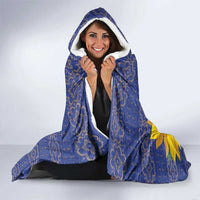 Ukraine Peace Dove Hooded Blanket Ukraine Sunflower With Folk Patterns