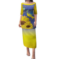 Ukraine Peace Dove Puletasi Ukraine Sunflower With Folk Patterns - Wonder Print Shop