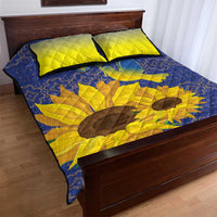 Ukraine Peace Dove Quilt Bed Set Ukraine Sunflower With Folk Patterns - Wonder Print Shop