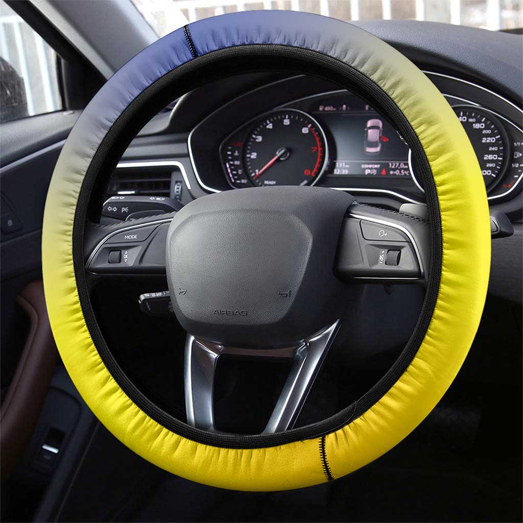 Ukraine Peace Dove Steering Wheel Cover Ukraine Sunflower With Folk Patterns - Wonder Print Shop