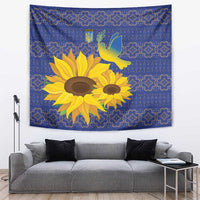 Ukraine Peace Dove Tapestry Ukraine Sunflower With Folk Patterns - Wonder Print Shop