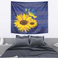 Ukraine Peace Dove Tapestry Ukraine Sunflower With Folk Patterns - Wonder Print Shop