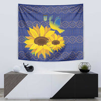 Ukraine Peace Dove Tapestry Ukraine Sunflower With Folk Patterns - Wonder Print Shop