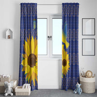 Ukraine Peace Dove Window Curtain Ukraine Sunflower With Folk Patterns - Wonder Print Shop