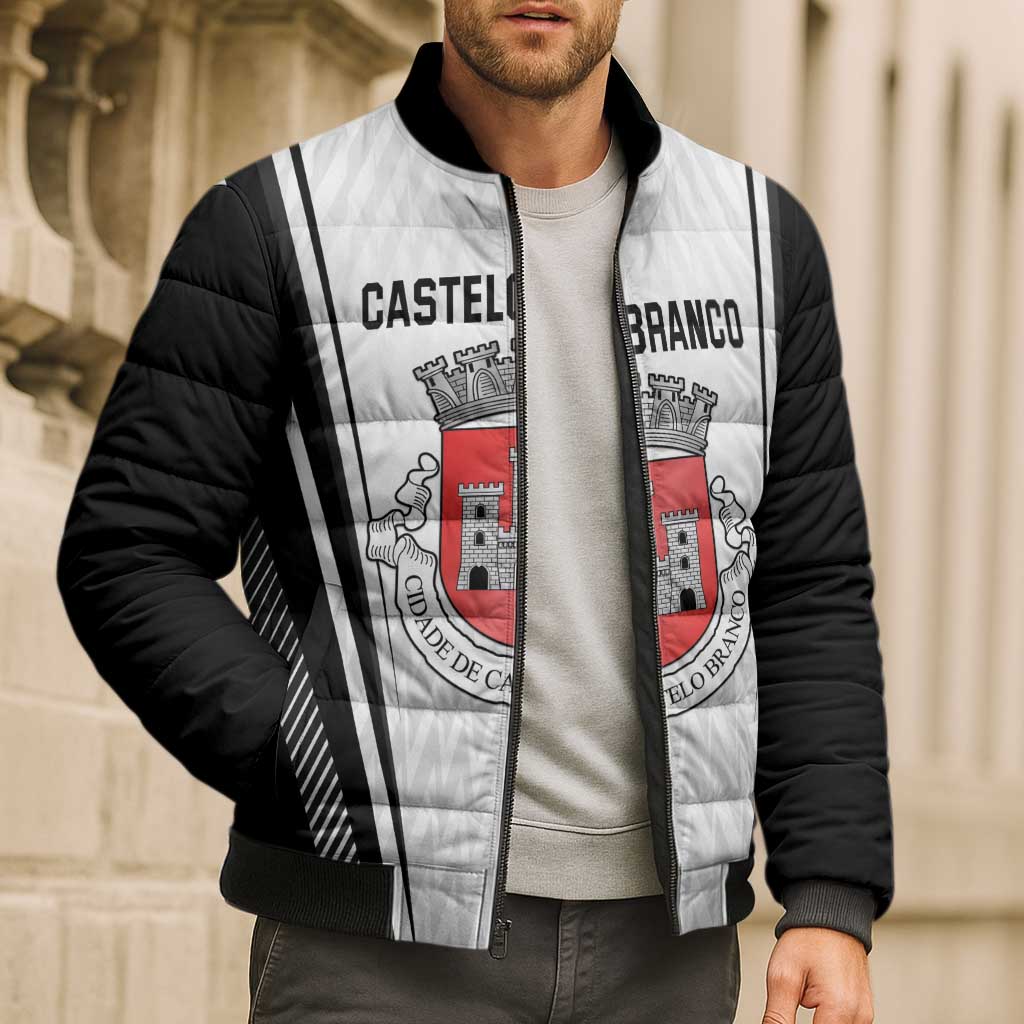 Personalized Castelo Branco Portugal Bomber Puffer Jacket Sporty Style - Wonder Print Shop