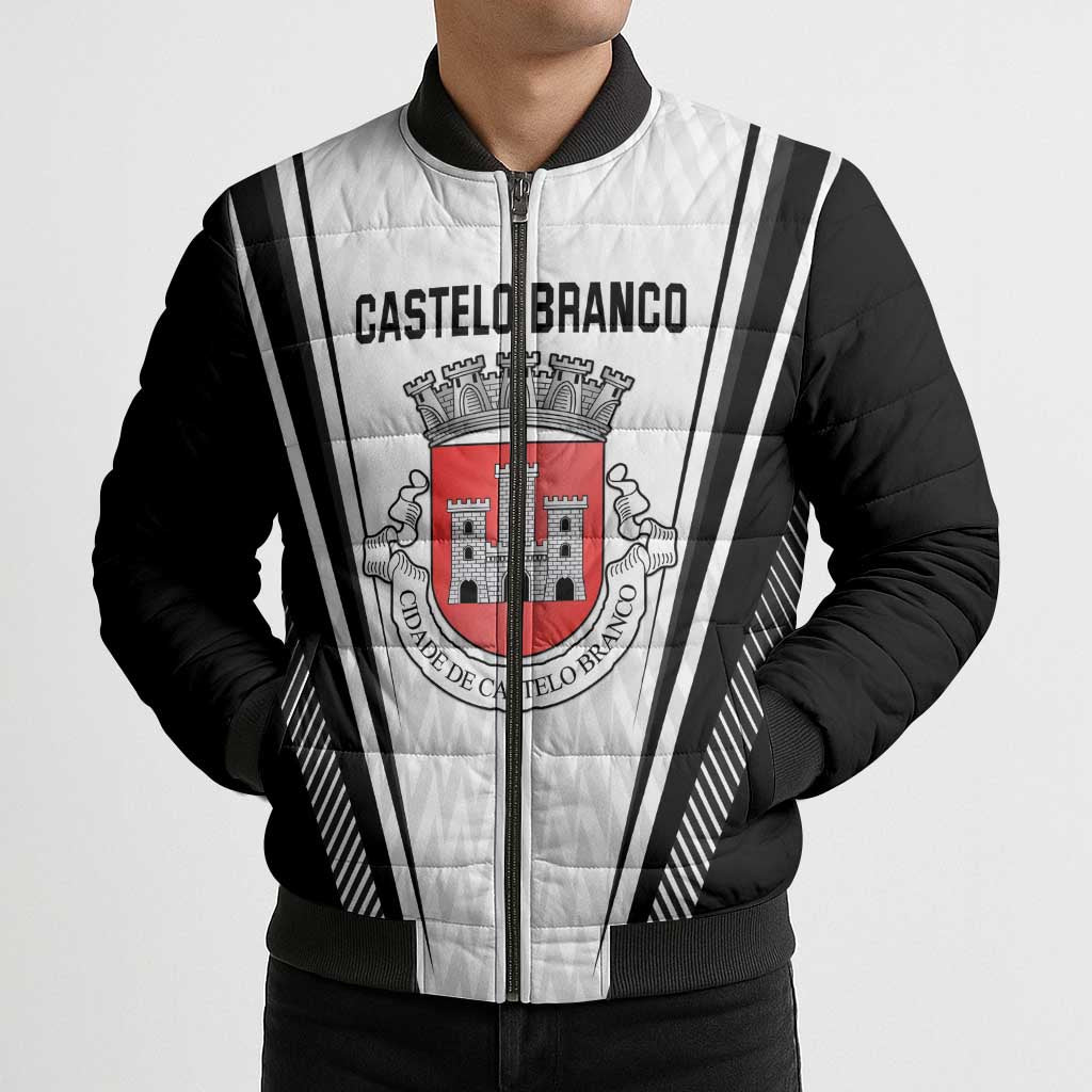 Personalized Castelo Branco Portugal Bomber Puffer Jacket Sporty Style - Wonder Print Shop