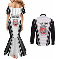 Personalized Castelo Branco Portugal Couples Matching Mermaid Dress and Long Sleeve Button Shirt Sporty Style - Wonder Print Shop