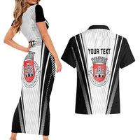 Personalized Castelo Branco Portugal Couples Matching Short Sleeve Bodycon Dress and Hawaiian Shirt Sporty Style - Wonder Print Shop