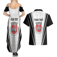 Personalized Castelo Branco Portugal Couples Matching Summer Maxi Dress and Hawaiian Shirt Sporty Style - Wonder Print Shop