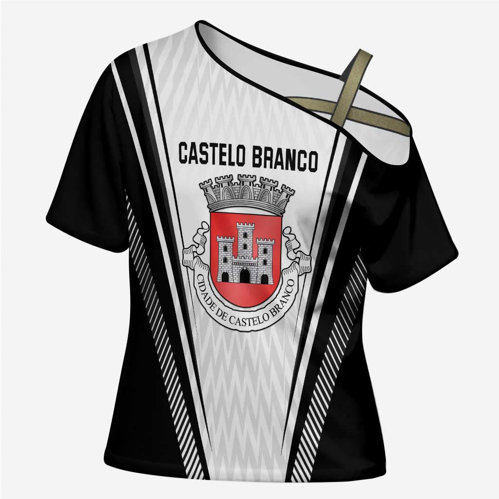 Personalized Castelo Branco Portugal Cross Shoulder Shirt Sporty Style - Wonder Print Shop