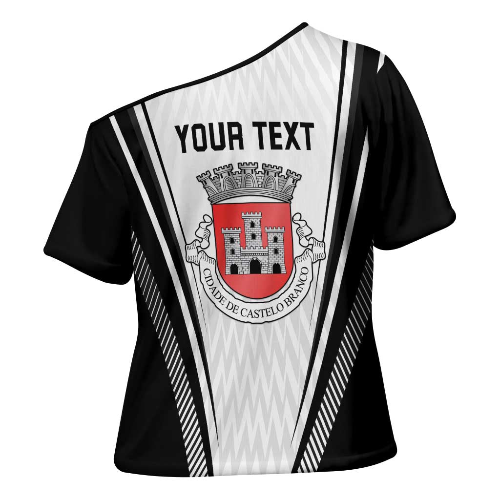 Personalized Castelo Branco Portugal Cross Shoulder Shirt Sporty Style - Wonder Print Shop