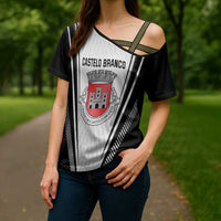 Personalized Castelo Branco Portugal Cross Shoulder Shirt Sporty Style - Wonder Print Shop