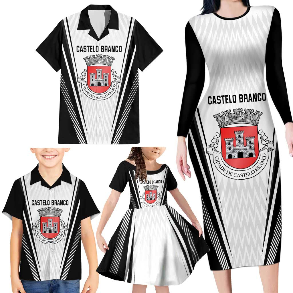 Personalized Castelo Branco Portugal Family Matching Long Sleeve Bodycon Dress and Hawaiian Shirt Sporty Style - Wonder Print Shop