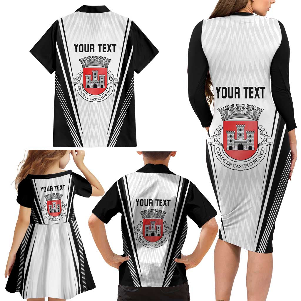 Personalized Castelo Branco Portugal Family Matching Long Sleeve Bodycon Dress and Hawaiian Shirt Sporty Style - Wonder Print Shop