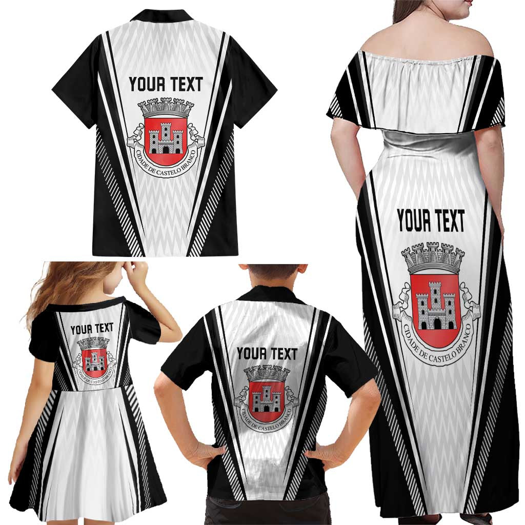 Personalized Castelo Branco Portugal Family Matching Off Shoulder Maxi Dress and Hawaiian Shirt Sporty Style - Wonder Print Shop