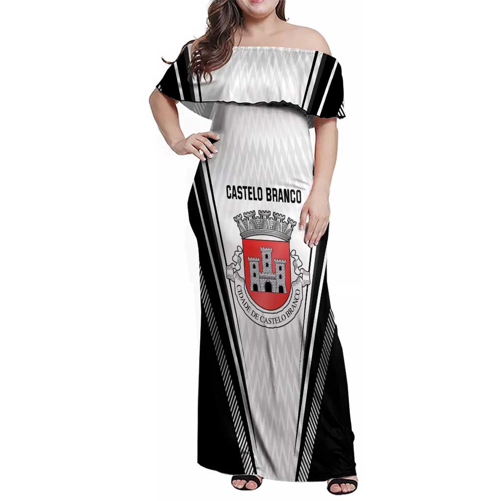 Personalized Castelo Branco Portugal Family Matching Off Shoulder Maxi Dress and Hawaiian Shirt Sporty Style - Wonder Print Shop