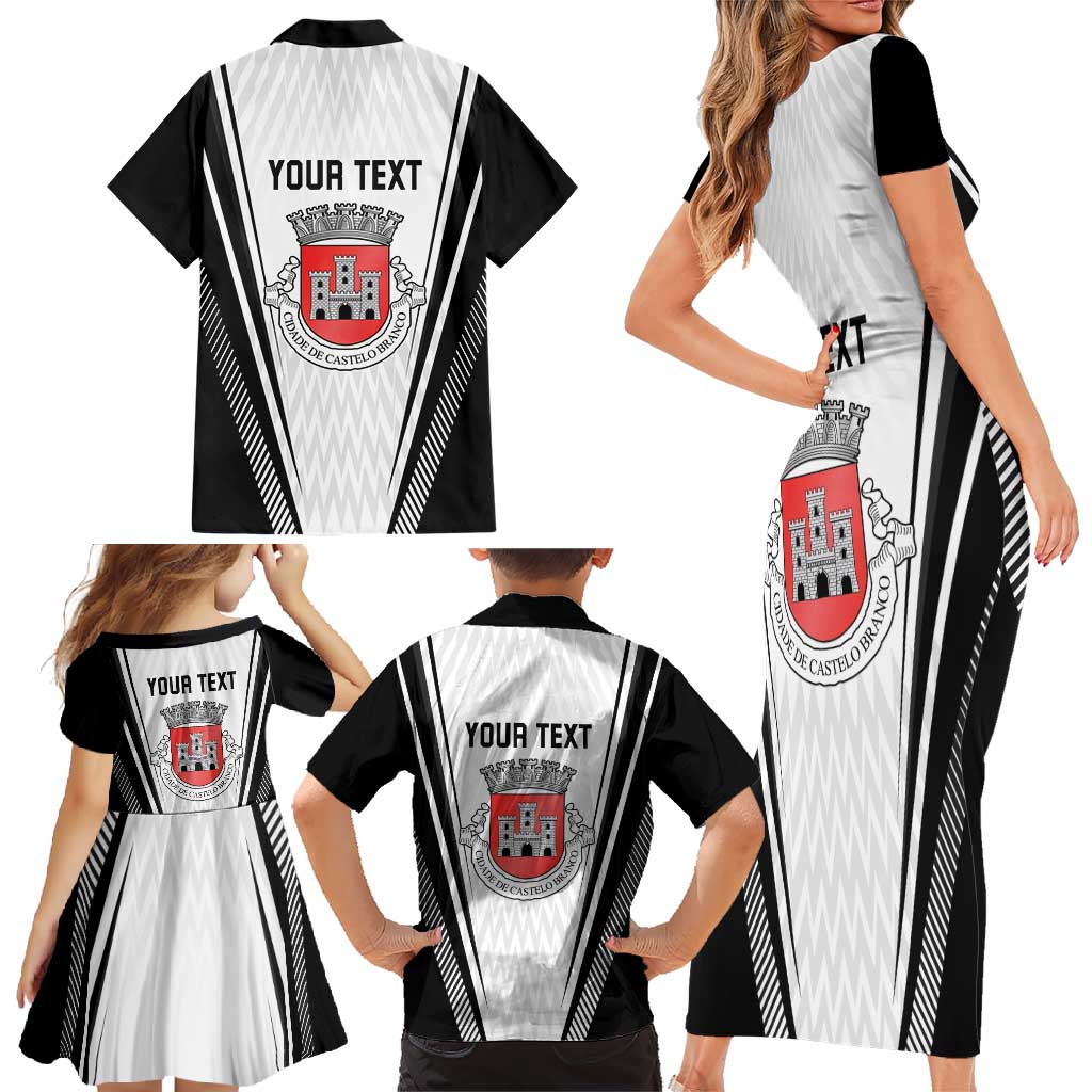 Personalized Castelo Branco Portugal Family Matching Short Sleeve Bodycon Dress and Hawaiian Shirt Sporty Style - Wonder Print Shop